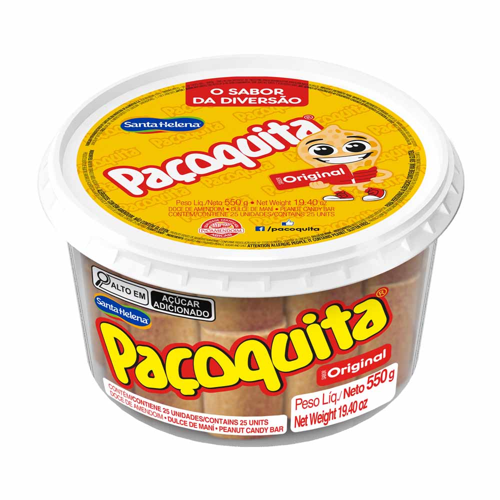 PAÇOQUITA ROLHA  DESEMBALADA POTE 550G