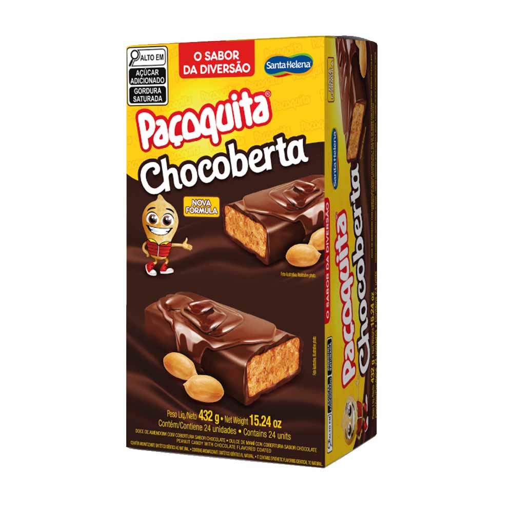 PAÇOQUITA COBERTURA CHOCOLATE 432G