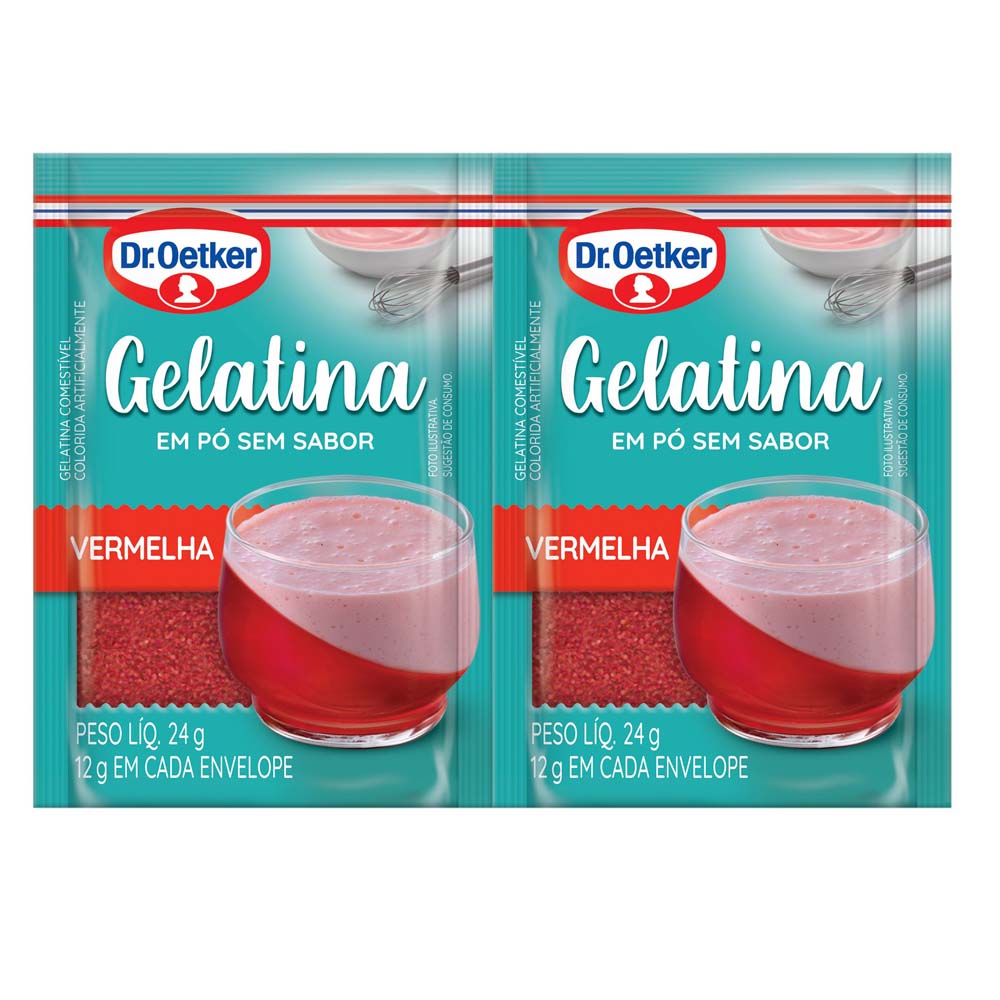 GELATINA PÓ VERMELHA C/30 OETKER 24G