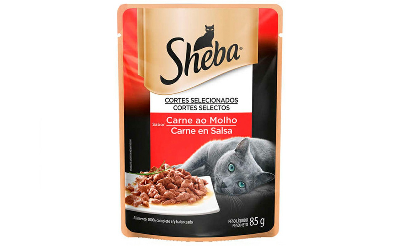 SHEBA SACHE ADULTO CARNE MOLHO 85G