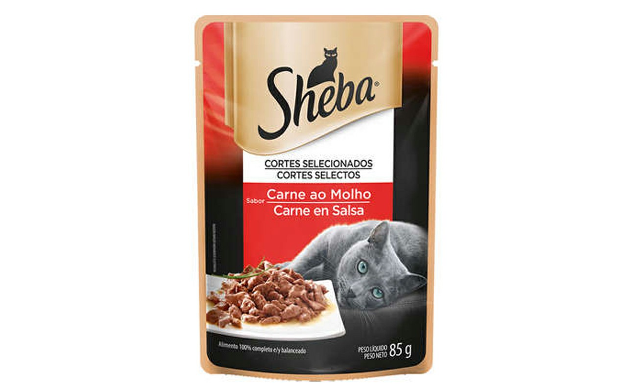 SHEBA SACHE FILHOTR CARNE AO MOLHO 85G