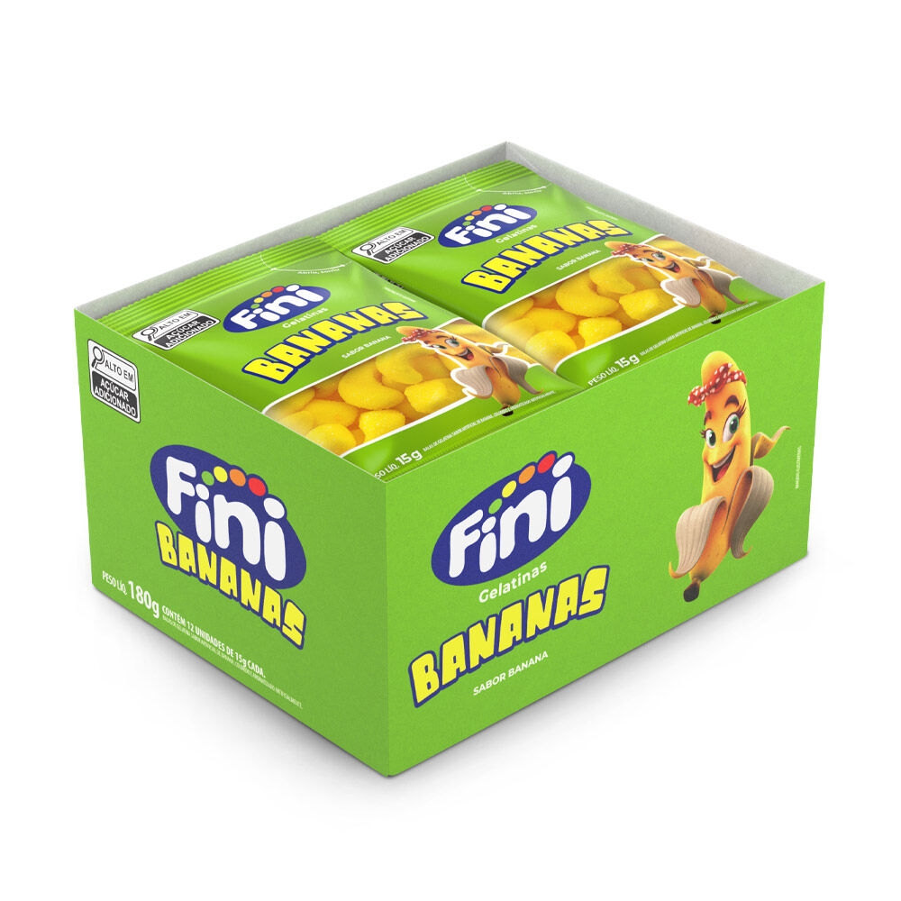 BALA GELATINA FINI BANANAS 15G