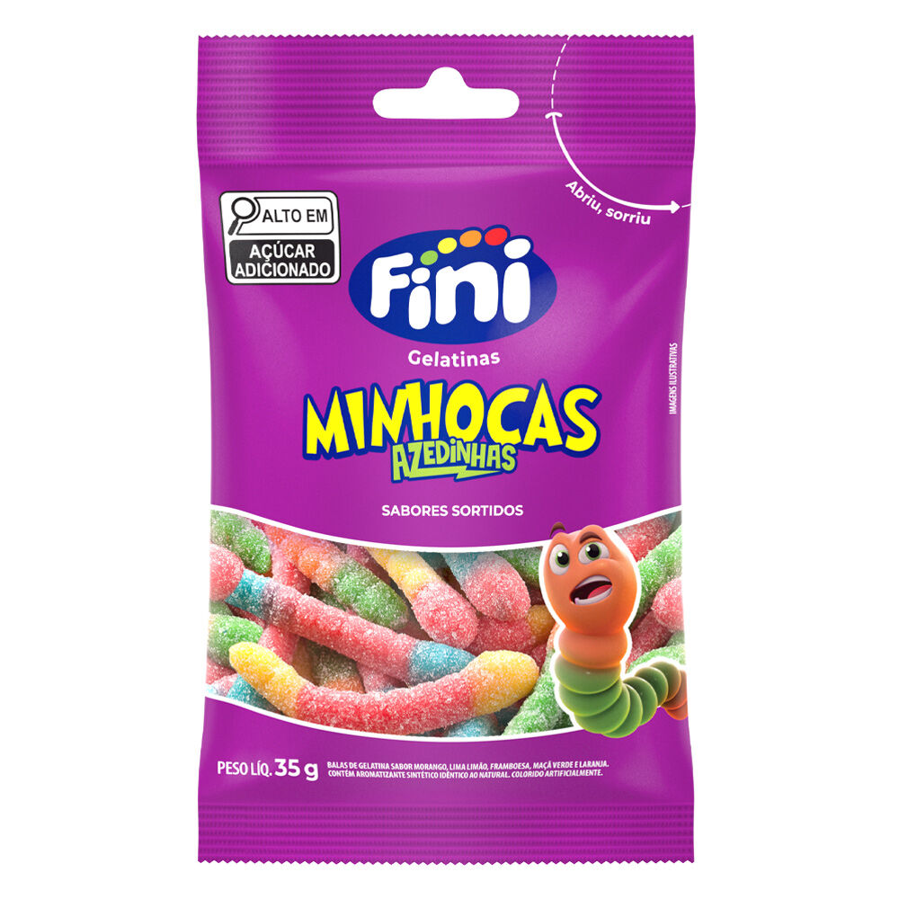 BALA GELATINA FINI MINHOCAS CITRICA 35G