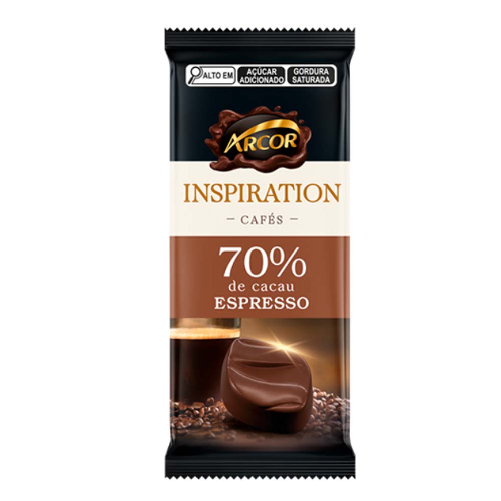 CHOCOLATE TABLETE AMARGO CAFÉ EXPRESSO ARCOR 80G