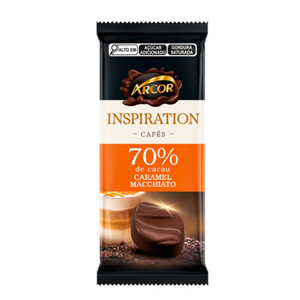 CHOCOLATE TABLETE AMARGO MACCHIATO ARCOR 80G