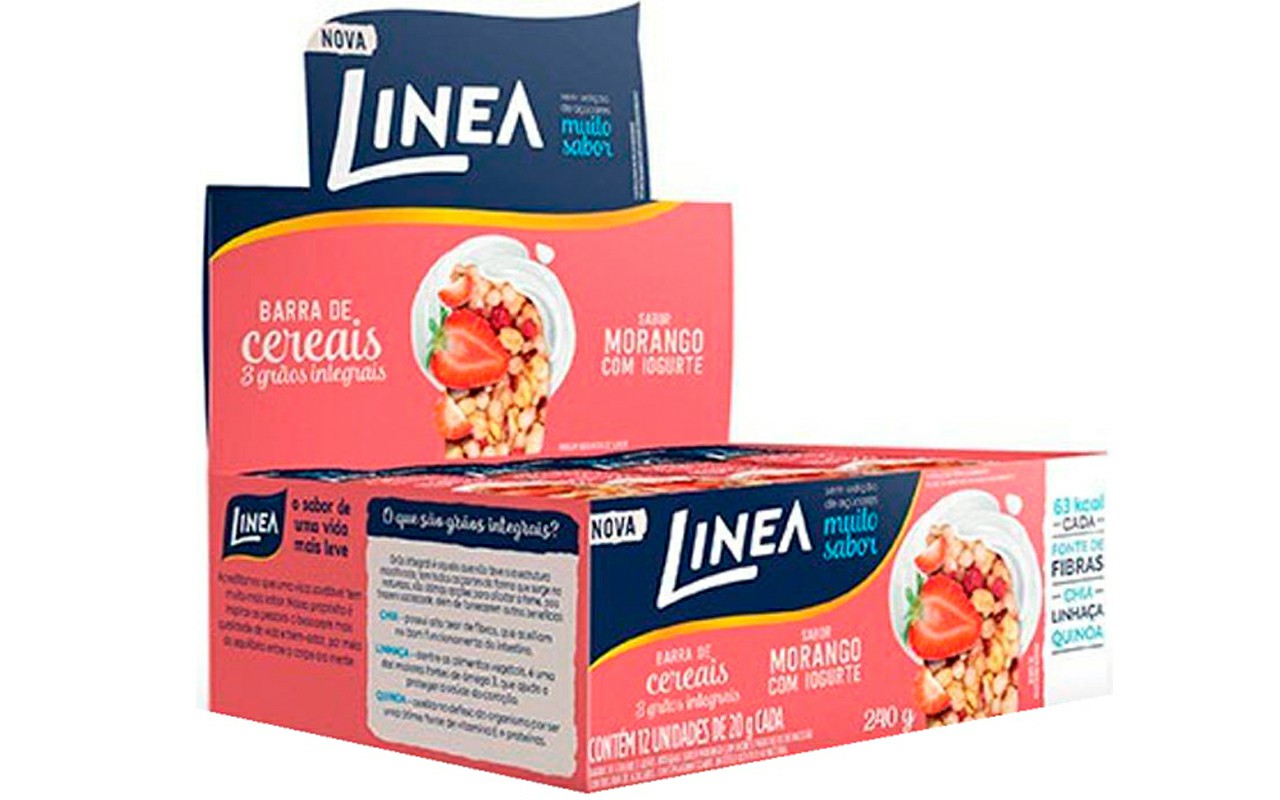 BARRA CEREAL MORANGO COM IOGURTE LINEA 20G