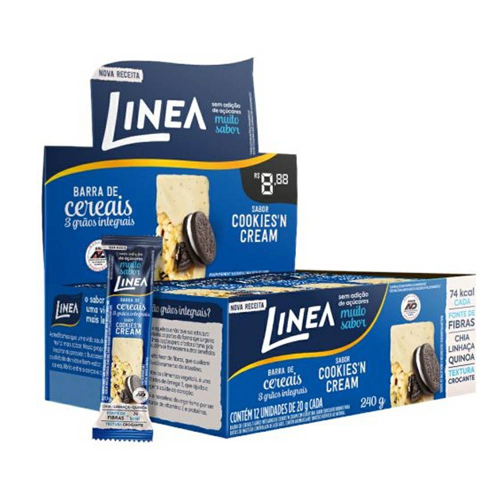 BARRA CEREAL COOKIES CREAM LINEA 20G