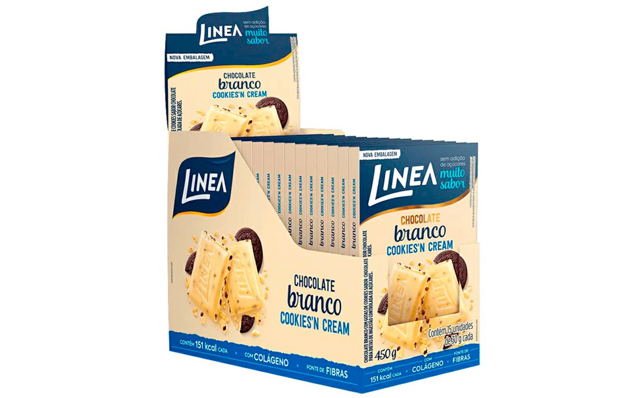CHOCOLATE BRANCO COOKIES CREAM LINEA 30G
