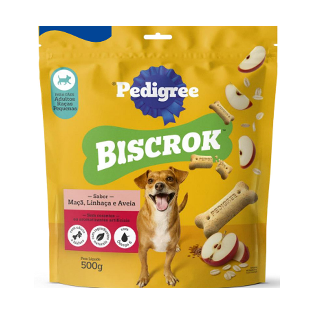 PEDIGREE BISCROK ADULTO RAÇAS PEQUENAS MAÇÃ 500G