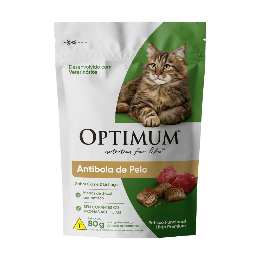 OPTIMUM CAT C&T ANTIBOLA PELO 80G