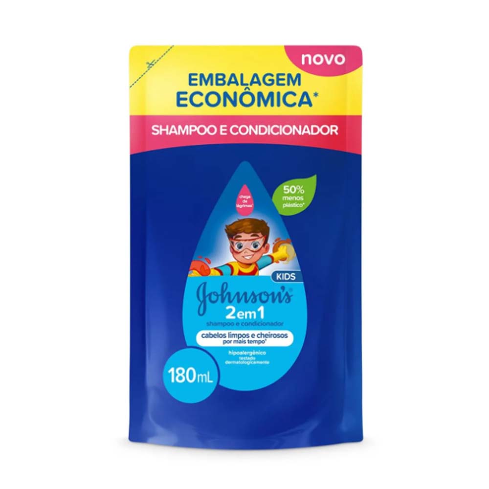 JONHNSONS BABY REFIL SHAMPOO E CONDICIONADOR 2EM1 180L