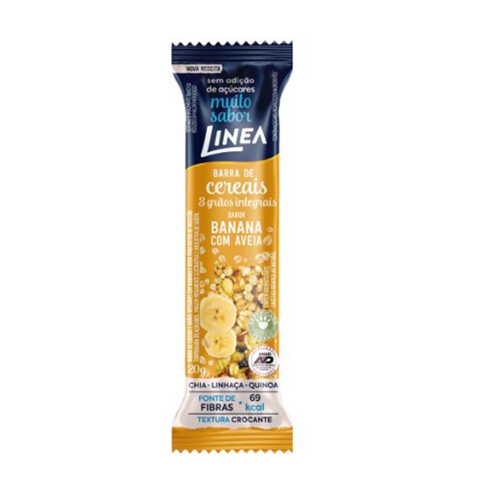 BARRA CEREAL BANANA C/AVEIA LINEA 20G