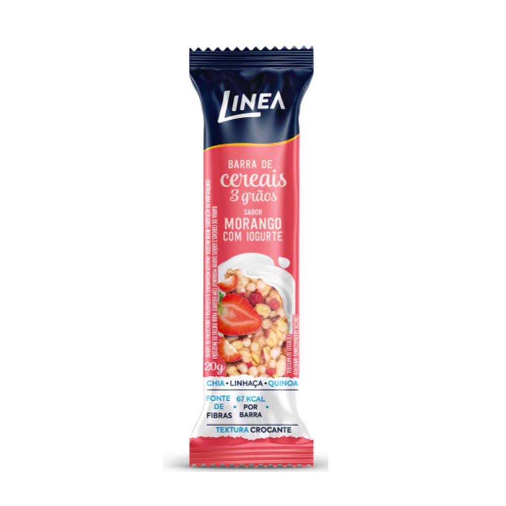 BARRA CEREAL MORANGO C/IOGURTE LINEA 20G