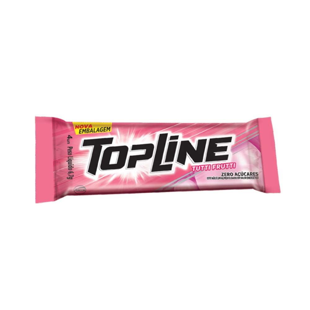 CHICLETE TOPLINE TUTI-FRUTI 134G