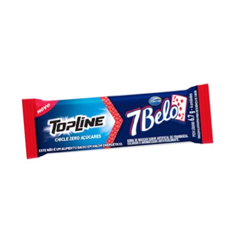 CHICLETE TOPLINE 7BELO FRAMBOESA 6,7G