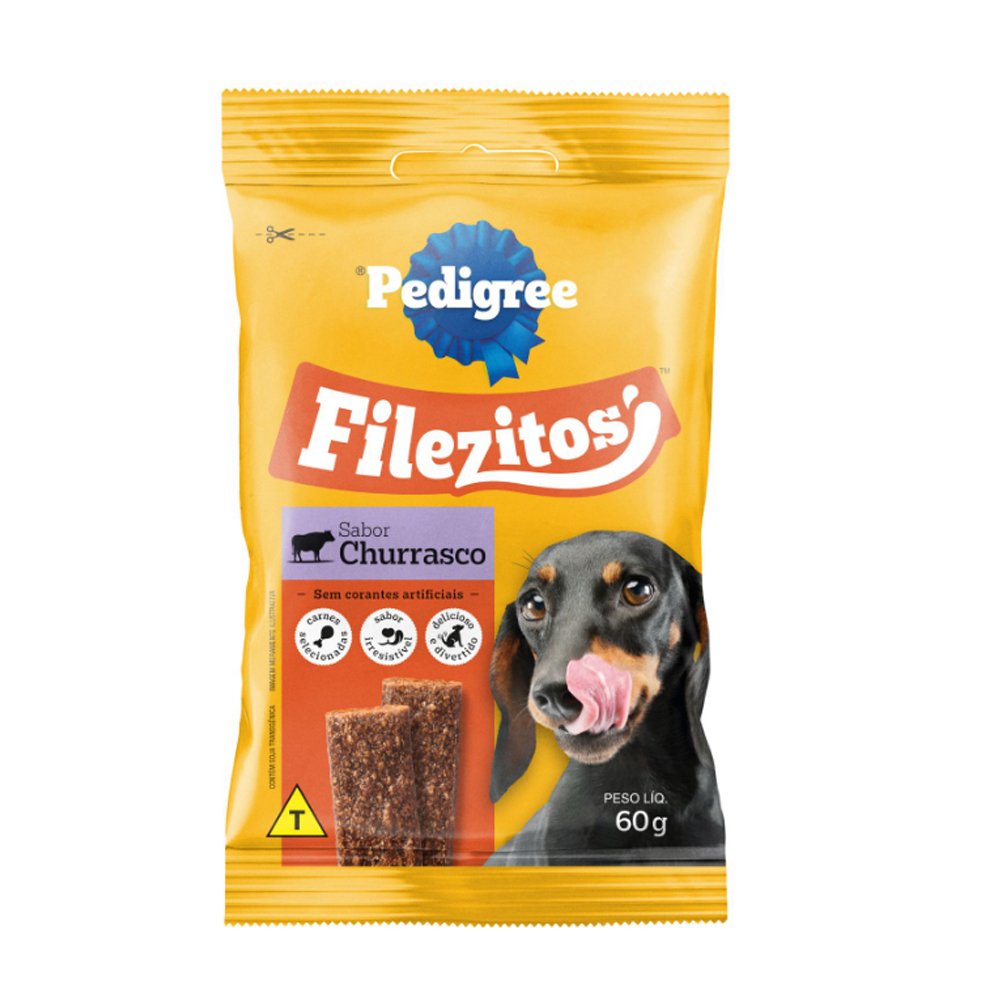 PEDIGREE PETISCOS FILEZITOS ADULTO CHURRASCO 60G