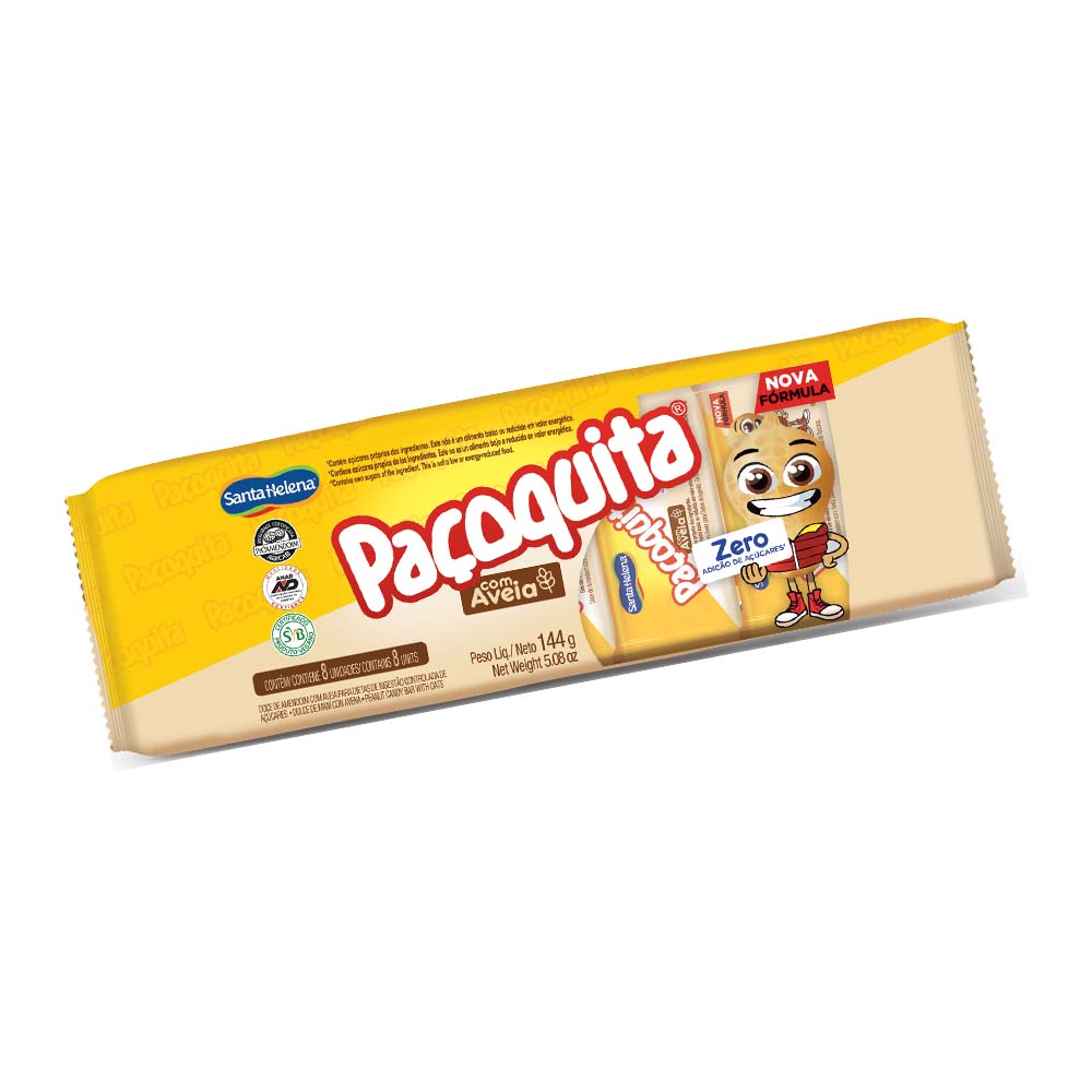 PAÇOQUITA ZERO COM AVEIA FLOWPAC 144G