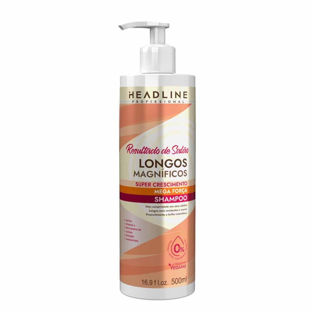 SHAMPOO RESULTADO DE SALÃO LONGOS MAGNIFICOS HEADLINE 500ML