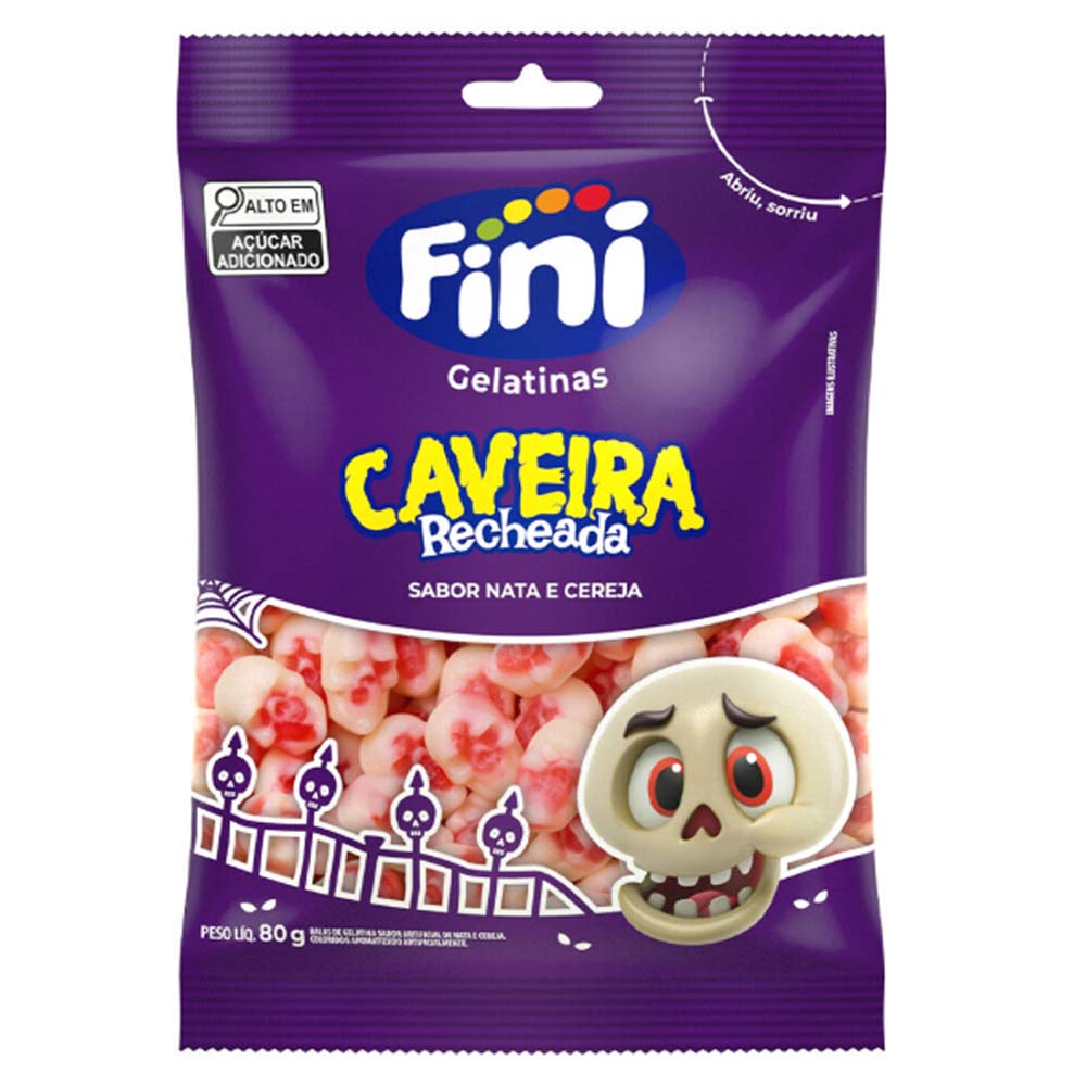 BALA GEL FINI CAVEIRA RECHEADA 80G