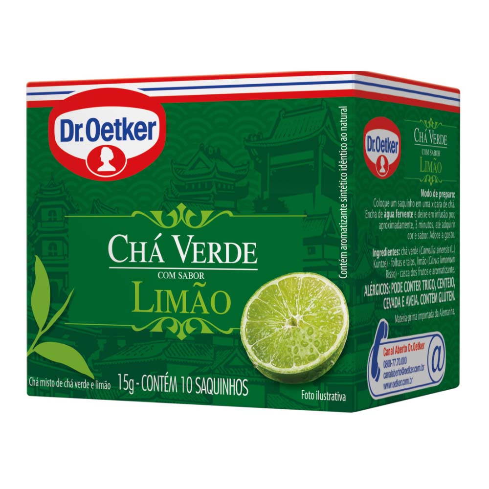 CHÁ VERDE LIMÃO C/10 OETKER 15G
