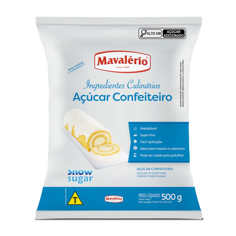 MAVALÉRIO AÇUCAR SNOW SUGAR 500G