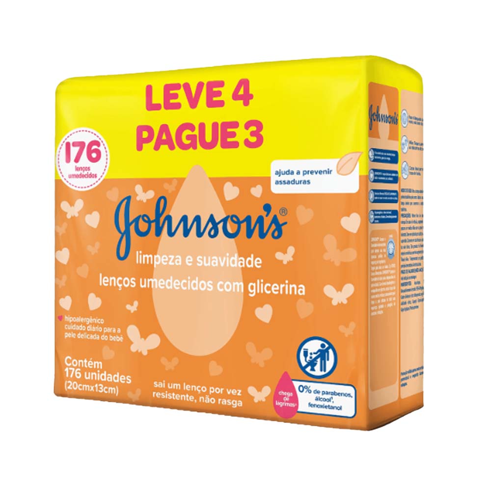 JOHNSONS BABY TOALHA LIMPEZA E SUAVIDADE LV4 PG3