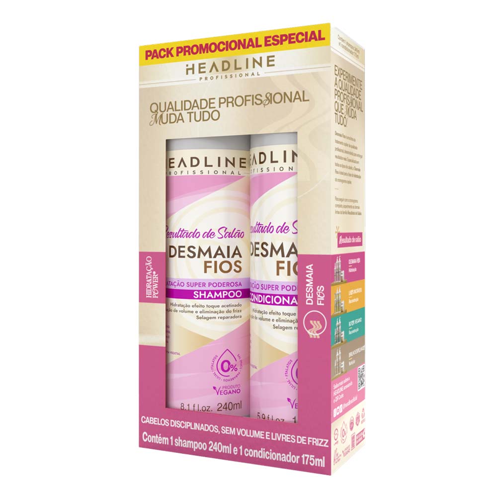 SHAMPOO+CONDICIONADOR DESMAIA FIOS HEADLINE 415ML