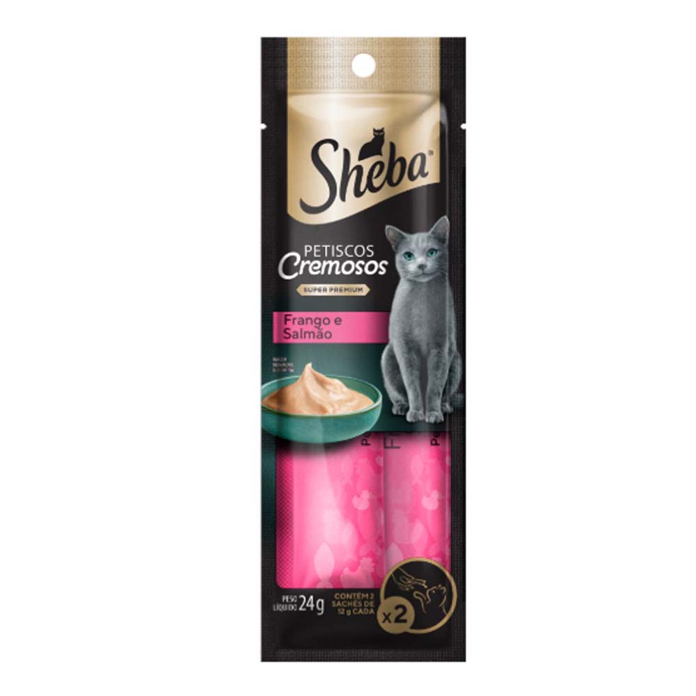 SHEBA CREAM FRANGO&SALMÃO 24G