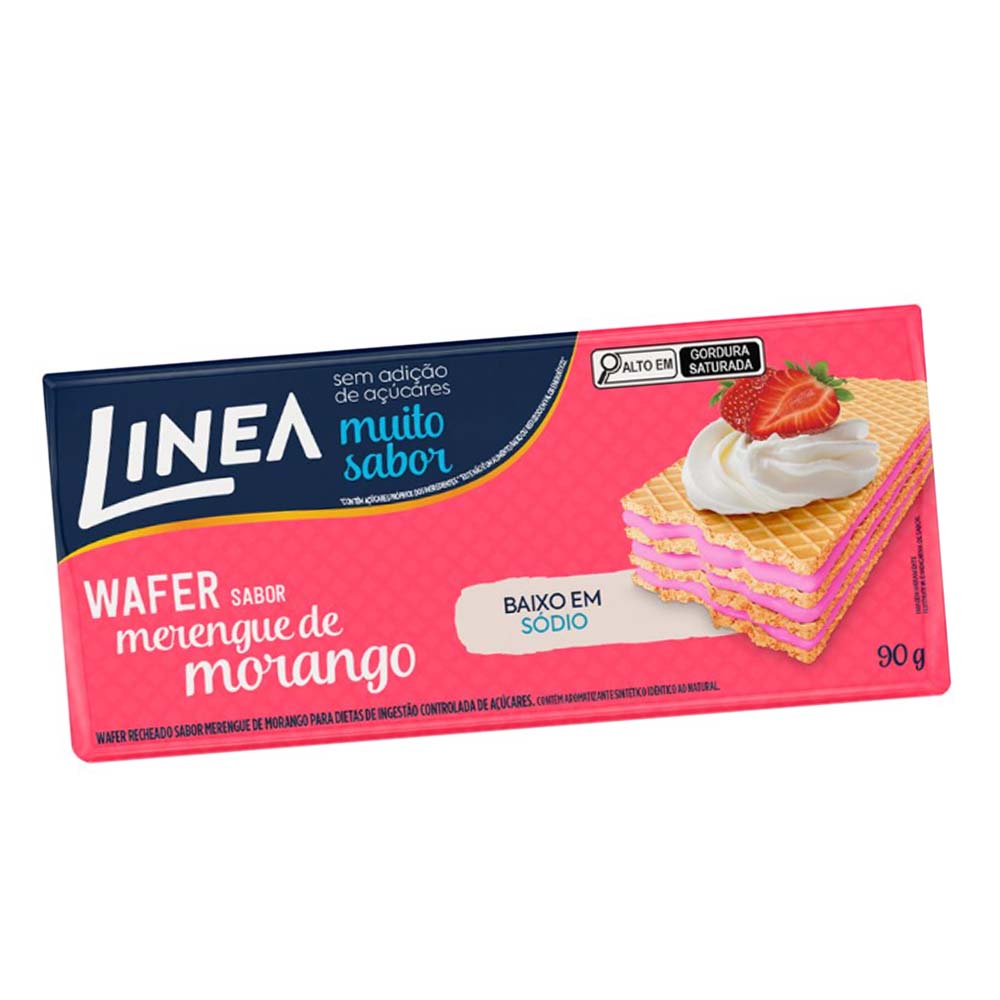 WAFER MERENGUE DE MORANGO LINEA 90G