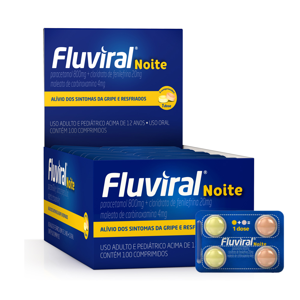 FLUVIRAL NOITE DISPLAY BLISTER 100 COMPRIMIDOS