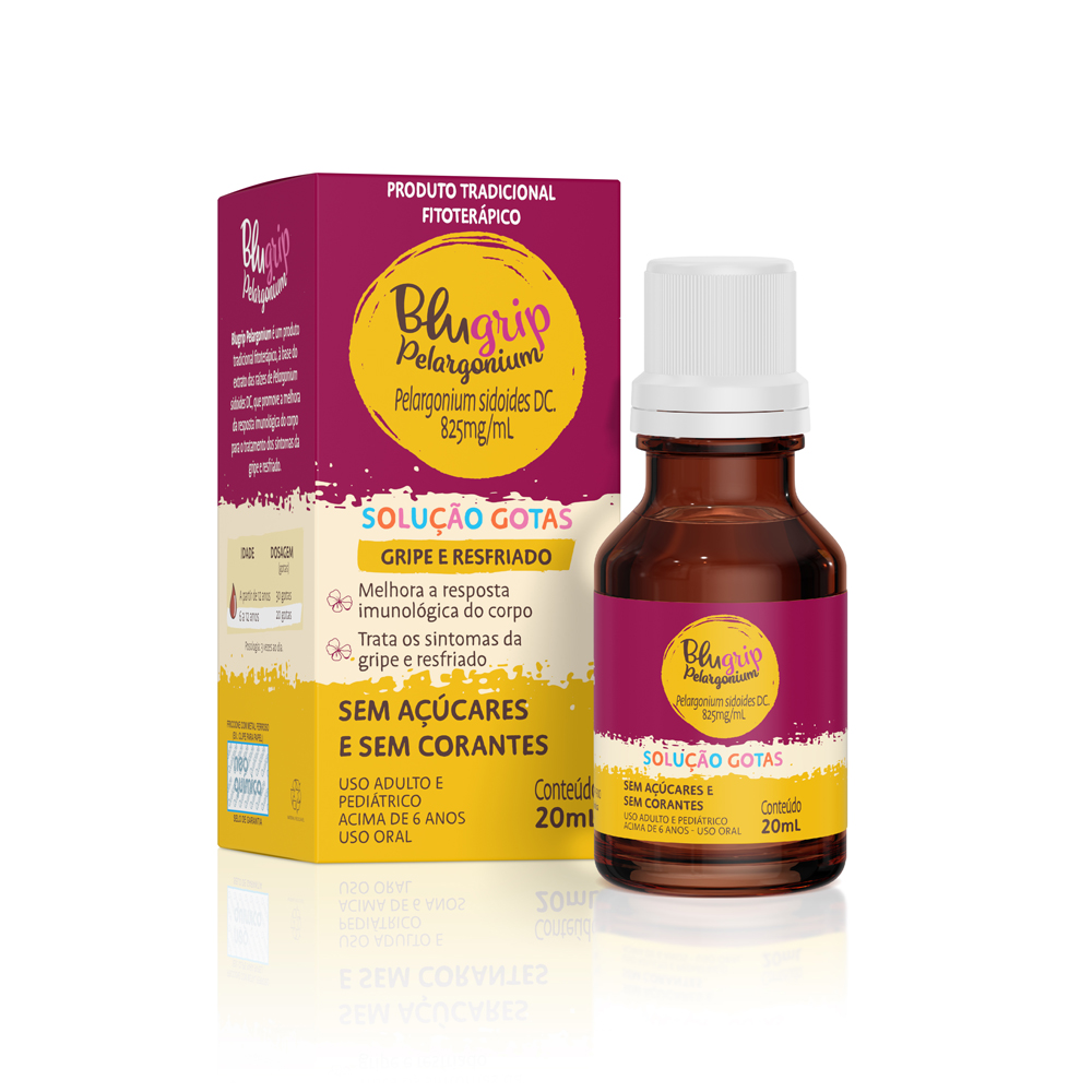 BLUGRIP PELARGONIUM SOLUÇÃO GOTAS FRASCO 20ML