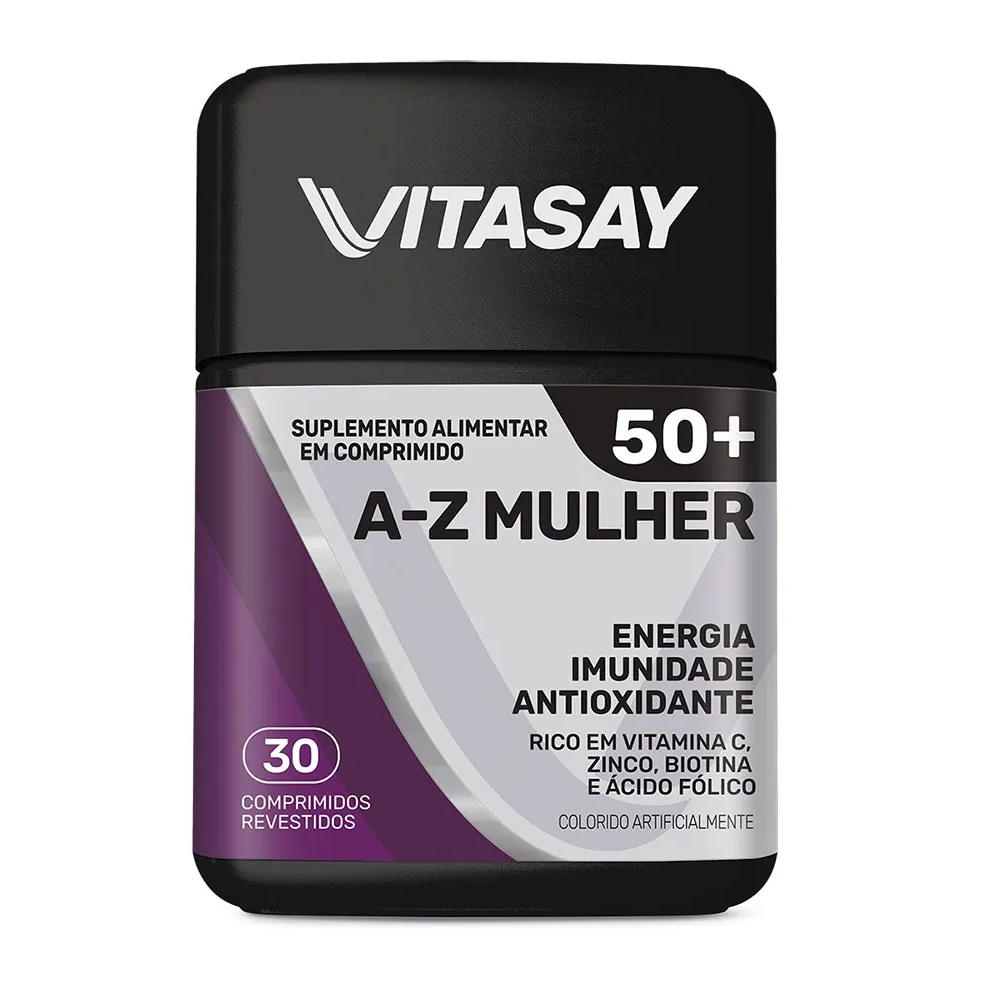 VITASAY 50+ A-Z MULHER FRASCO 30 COMPRIMIDO REVESTIDO