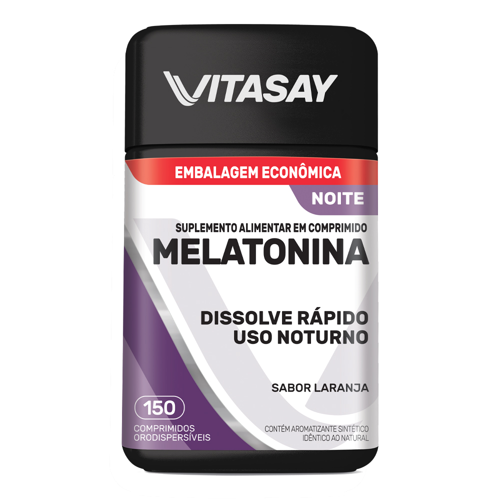 VITASAY MELATONINA FRASCO150 LARANJA COMPRIMIDOS REVESTIDOS ORODISPERSIVEIS