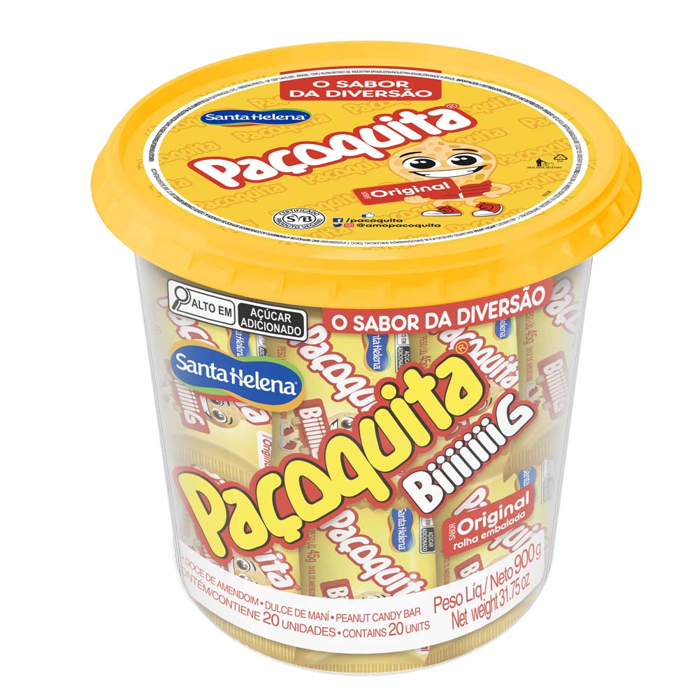 PAÇOQUITA BIG ROLHA POTE 900G