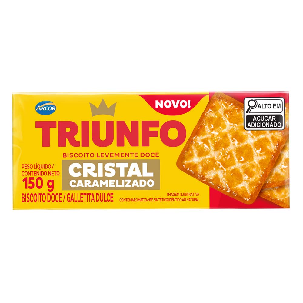 BISCOITO BAGELY TRIUNFO CRISTAL CARAMELIZADA 150G