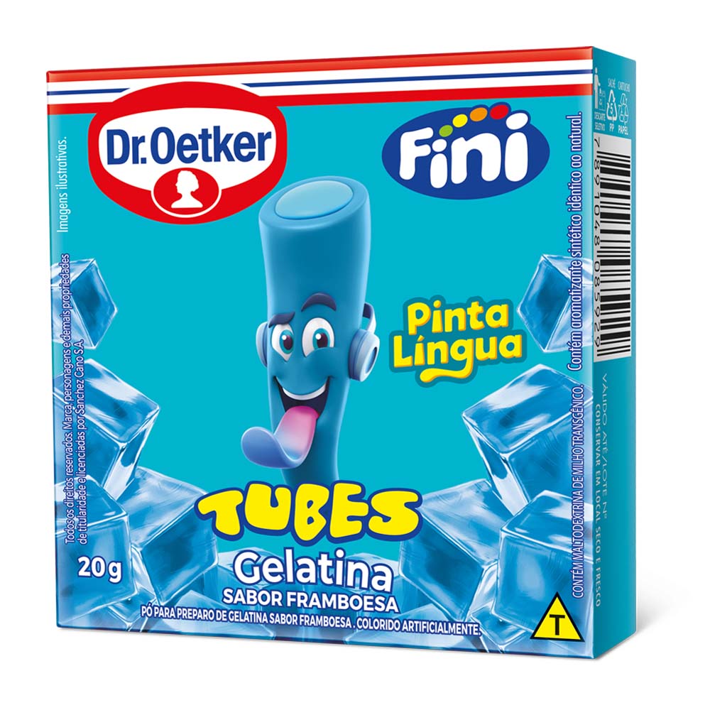 GELATINA TUBES PINTA-LÍNGUA OETKER 20G