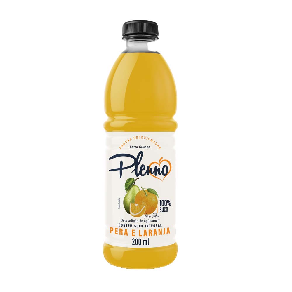 SUCO DE PERA/LARANJA INTEGRAL PLENO 200ML