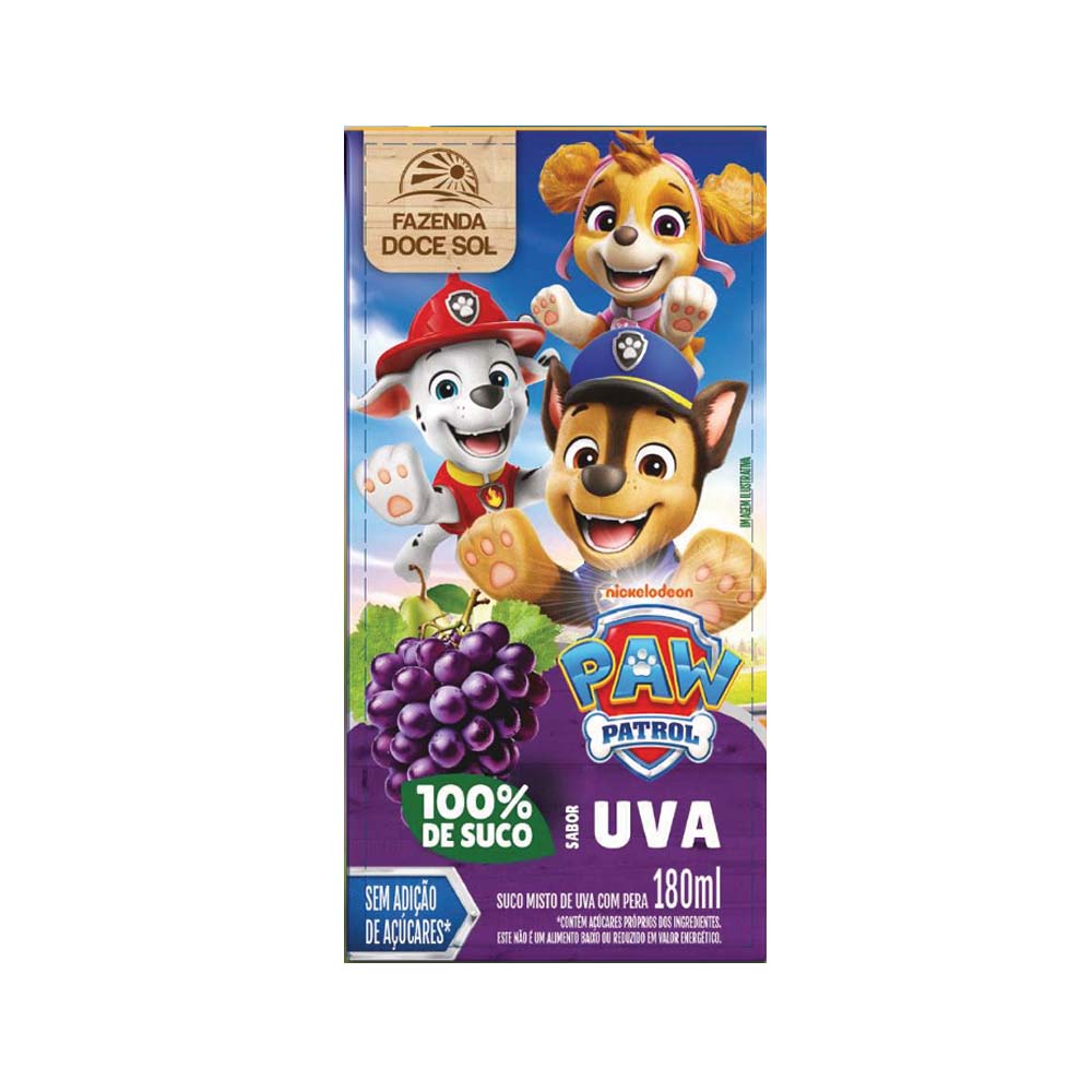 SUCO PATRULHA CANINA UVA 180ML