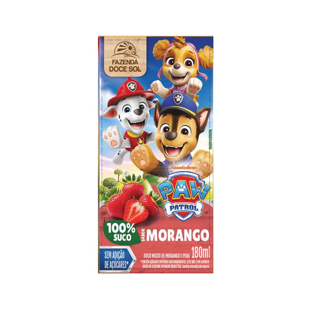 SUCO PATRULHA CANINA MORANGO 180ML