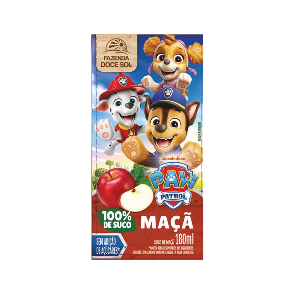 SUCO PATRULHA CANINA MAÇA 180ML
