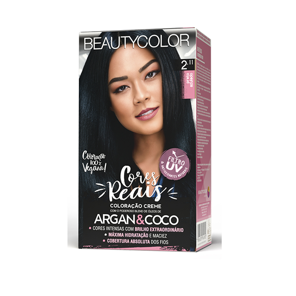 KIT 2.11 PRETO AZULADO PERMANENTE 130G