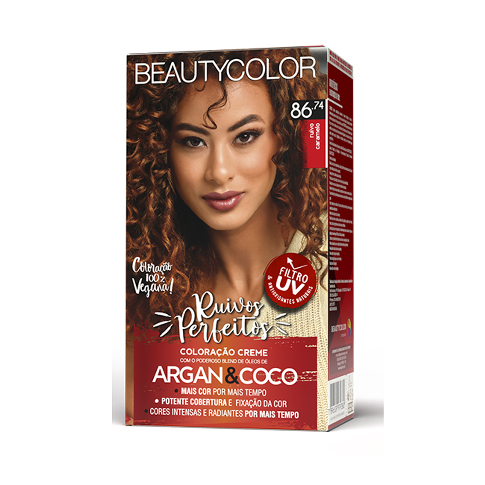 KIT 86.74 RUIVO CARAMELO PERMANENTE 130G
