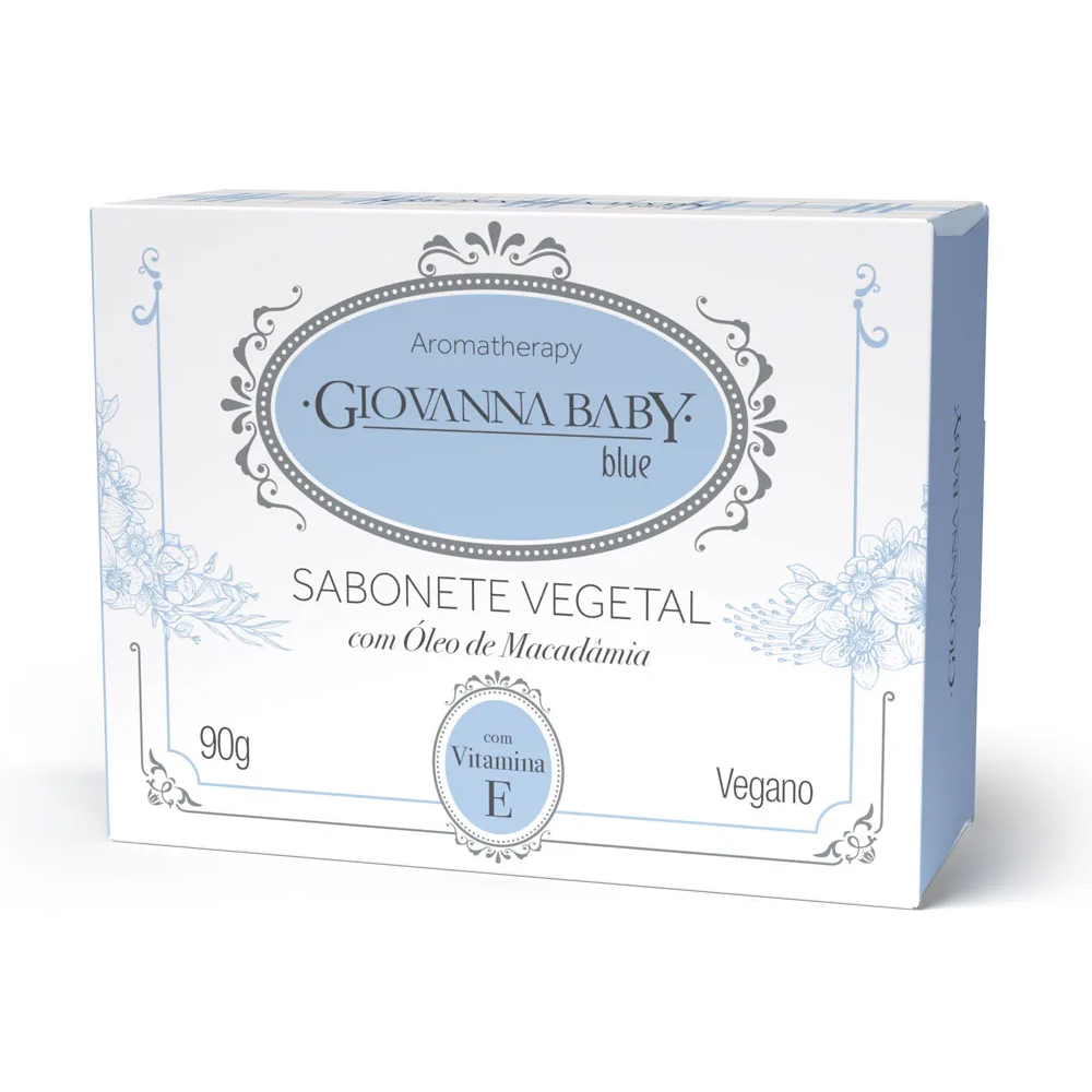 GIOVANA BABY SABONETE VEGETAL RETANGULAR BLUE 90G