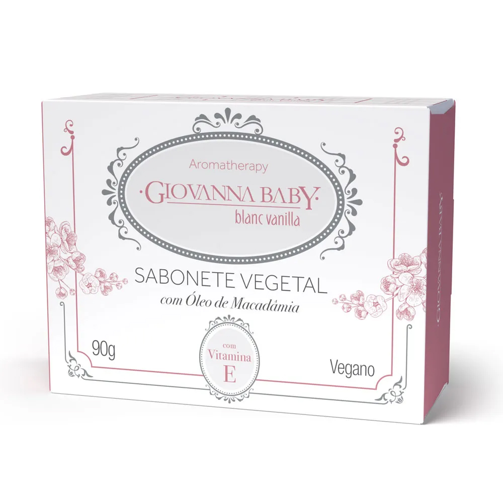 GIOVANA BABY SABONETE VEGETAL RETANGULAR BLANC VANILLA 90G