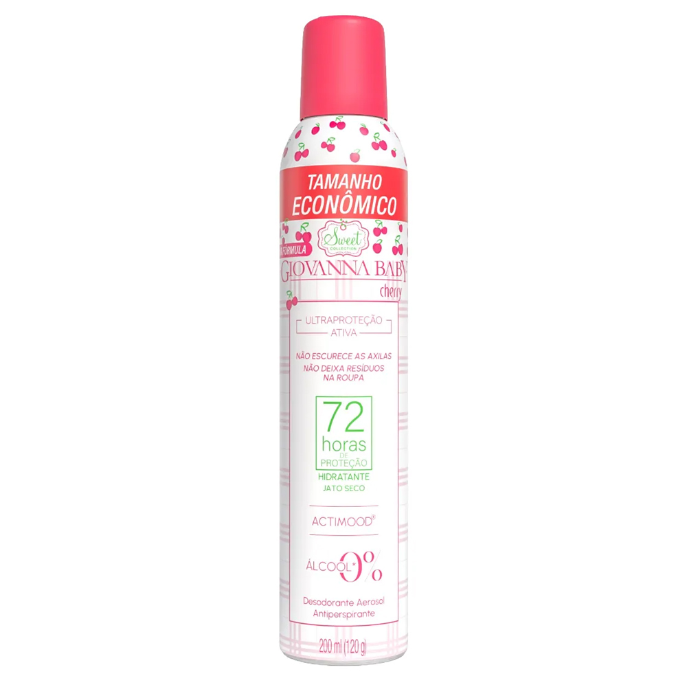 GIOVANA BABY DESODORANTE AEROSOL CHERRY 72HRS 200ML