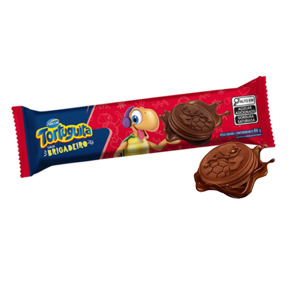 BISCOITO BAGLEY TORTUGUITA FLOW RECHEADO BRIGADEIRO 86G