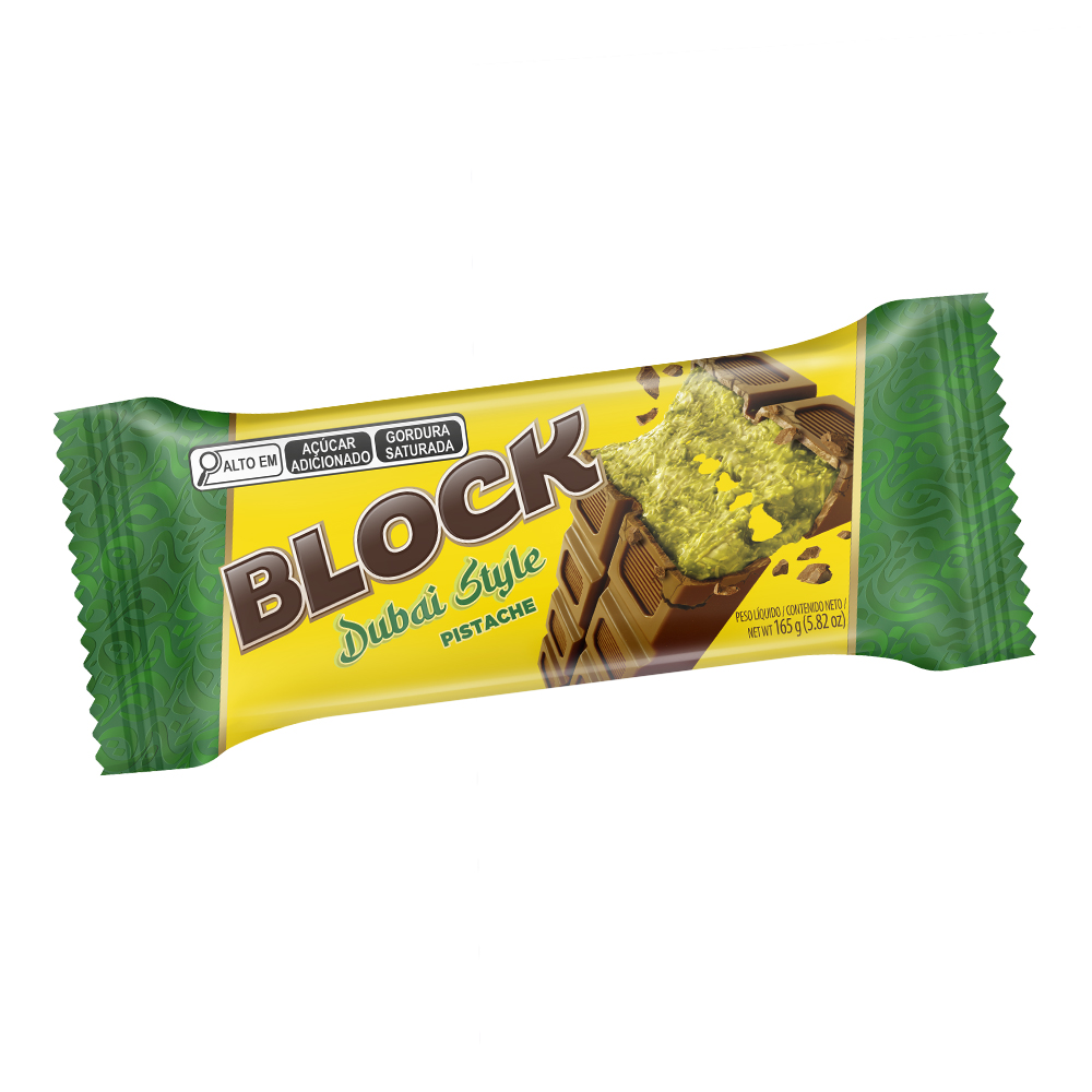 TABLETE BLOCK RECHEADO PISTACHE ARCOR 165G