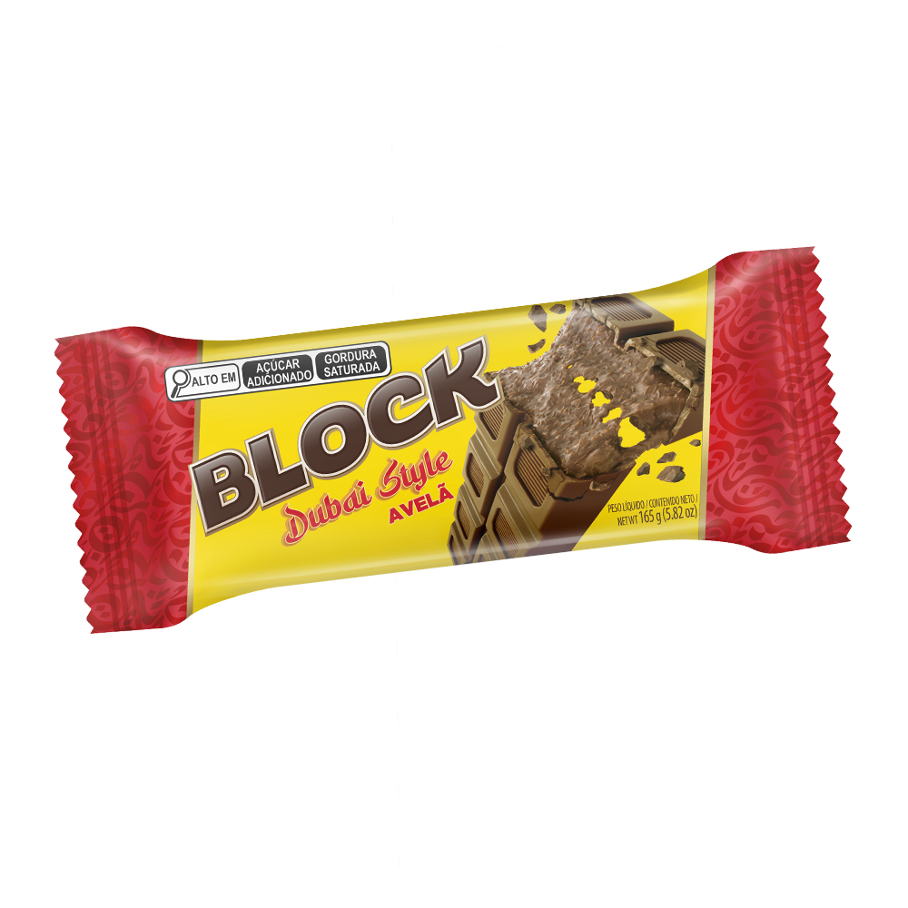 TABLETE BLOCK RECHEADO AVELÃ ARCOR 165G