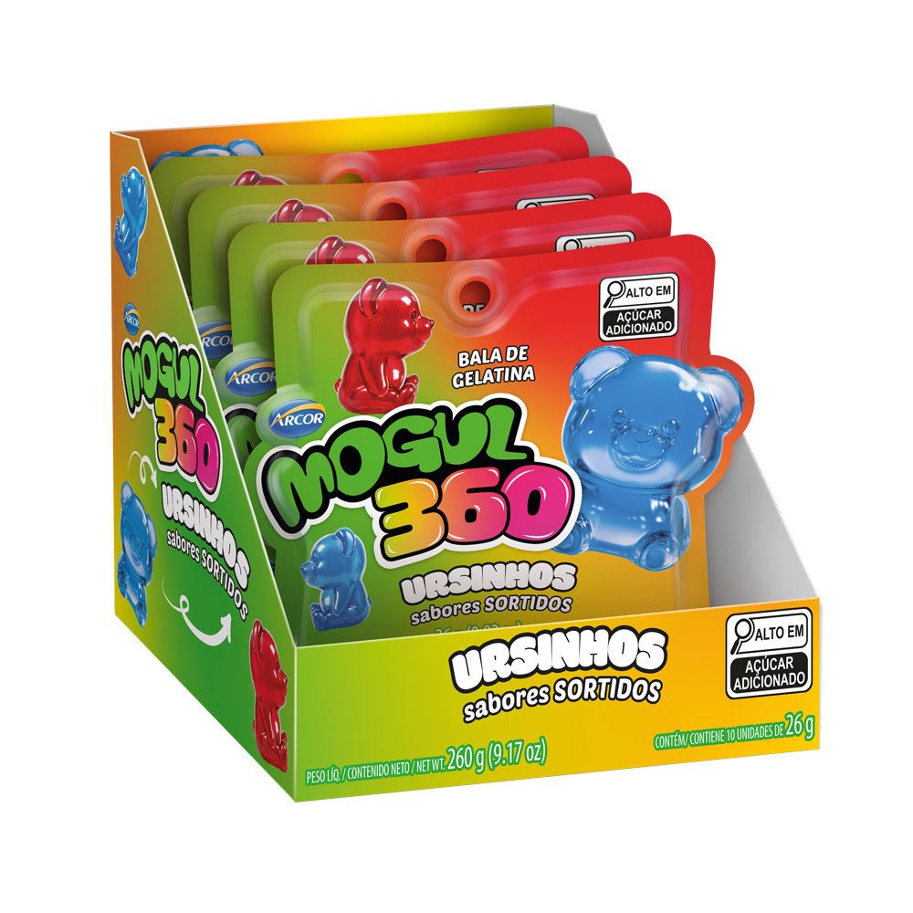 BALA ARCOR MOGUL 360 URSO SABORES SORTIDOS 26G