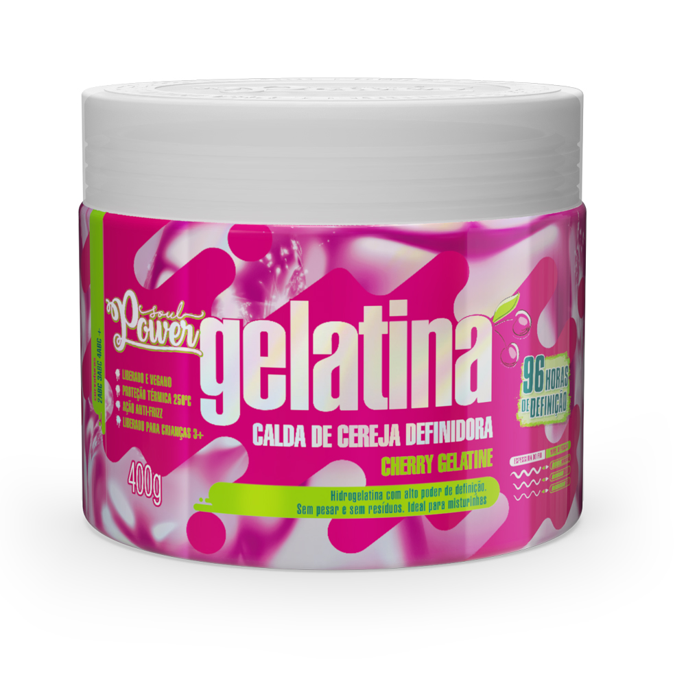 SOUL POWER GELATINA DEFINIÇÃO CALDA DE CEREJA CHERRY 400G